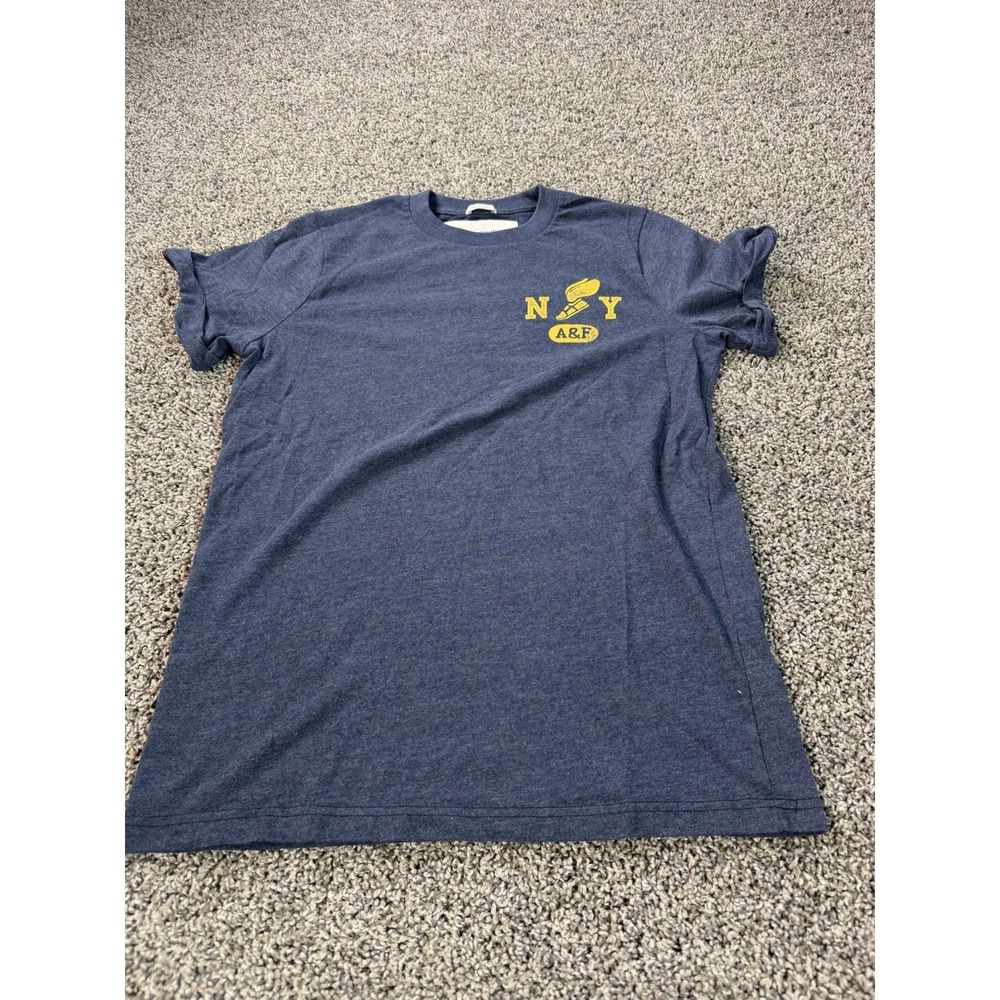 Vintage Y2K Abercrombie & Fitch Muscle T Shirt Men's Size Large Blue Preppy